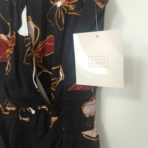 14th & Union Front Tie Floral Sleeveless Dress M - Picture 7 of 12